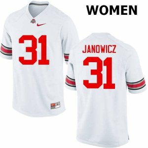 NCAA Ohio State Buckeyes Women's #31 Vic Janowicz White Nike Football College Jersey JJU0345KP